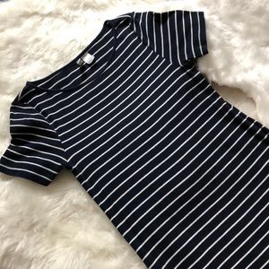 Divided striped T-shirt dress